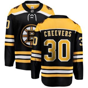 Herren Boston Bruins Eishockey Trikot Gerry Cheevers #30 Breakaway Schwarz Fanatics Branded Heim